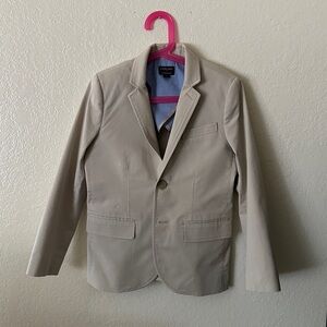 Crew cuts tan boys suit